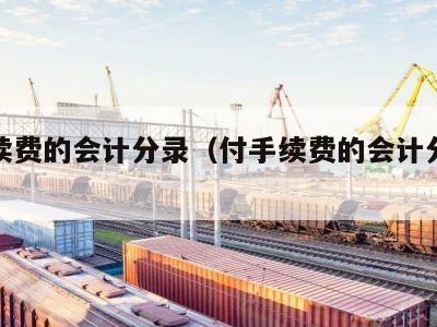 付手续费的会计分录（付手续费的会计分录怎么做）
