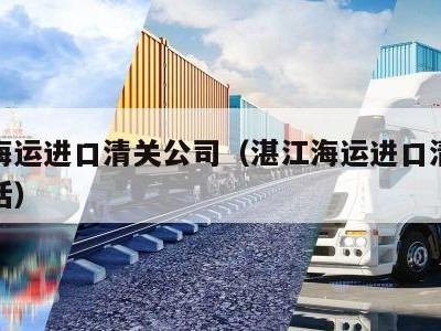 湛江海运进口清关公司（湛江海运进口清关公司电话）