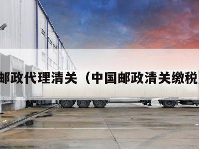 邮政代理清关（中国邮政清关缴税）