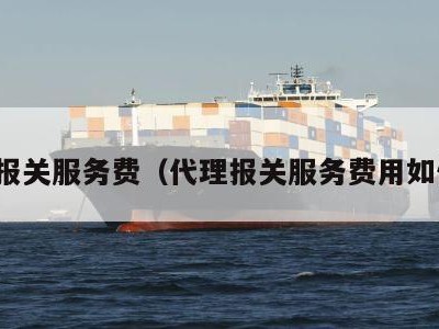 代理报关服务费（代理报关服务费用如何算）