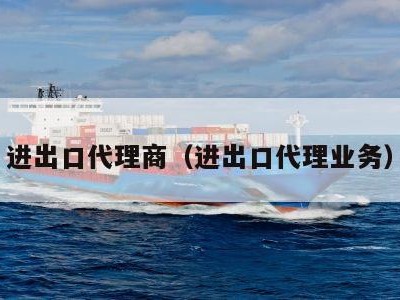 进出口代理商（进出口代理业务）