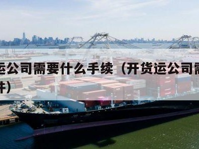 开货运公司需要什么手续（开货运公司需要什么条件）